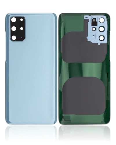 Back Cover Glass With Camera Lens For Samsung Galaxy S20 Plus 5G (No Logo) (Aftermarket Plus) (Cloud Blue)