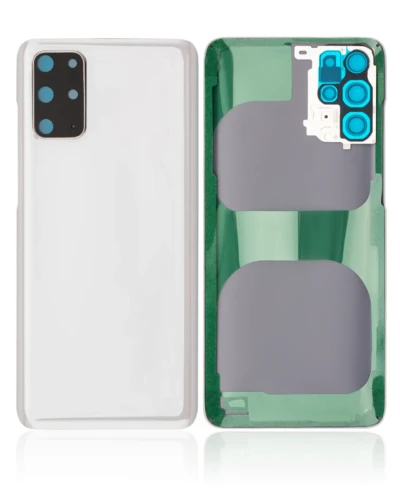 Back Cover Glass With Camera Lens For Samsung Galaxy S20 Plus 5G (No Logo) (Aftermarket Plus) (Cloud White)
