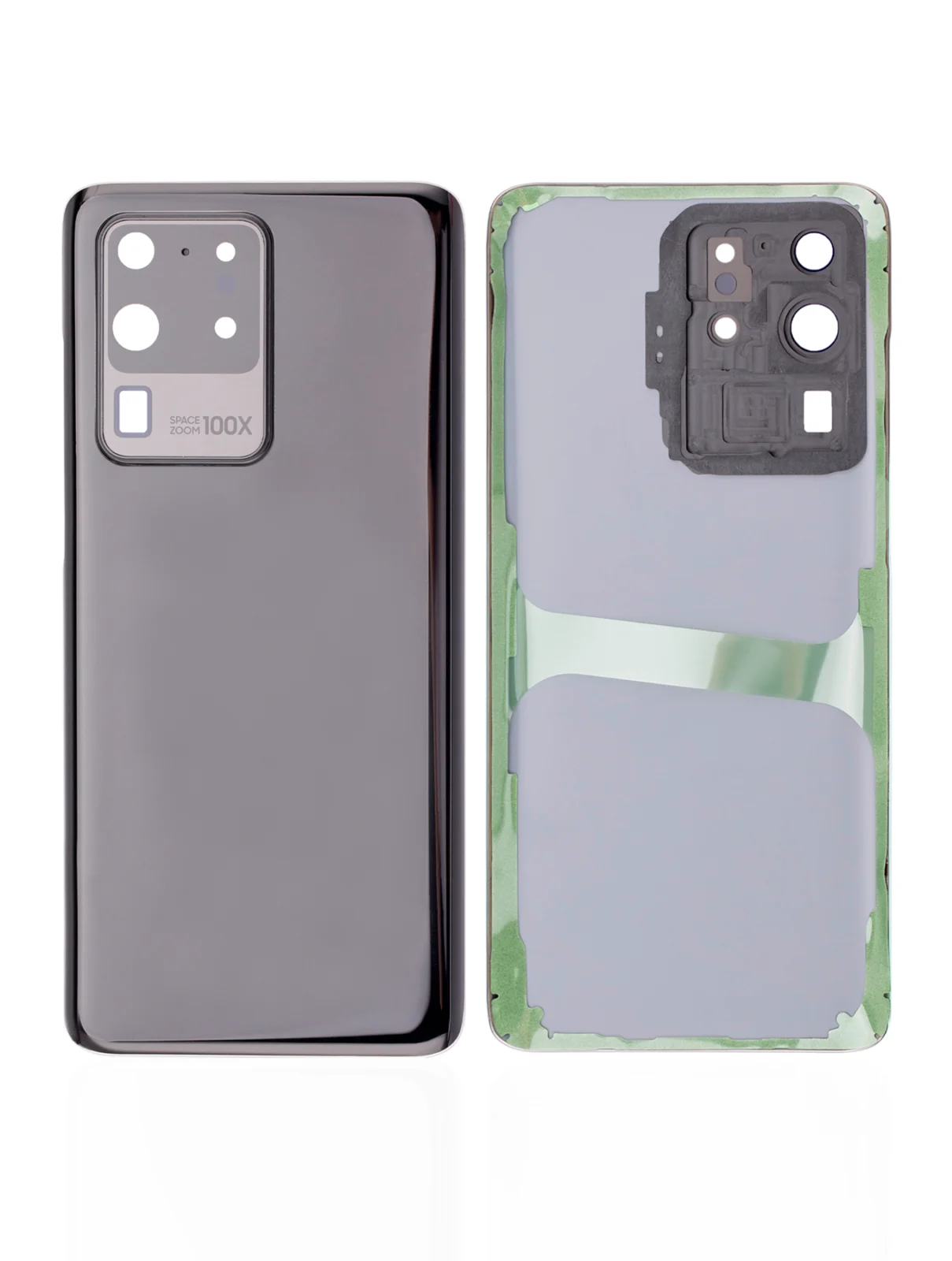 Back Cover Glass With Camera Lens For Samsung Galaxy S20 Ultra 5G (No Logo) (Aftermarket Plus) (Cosmic Black) - Image 9