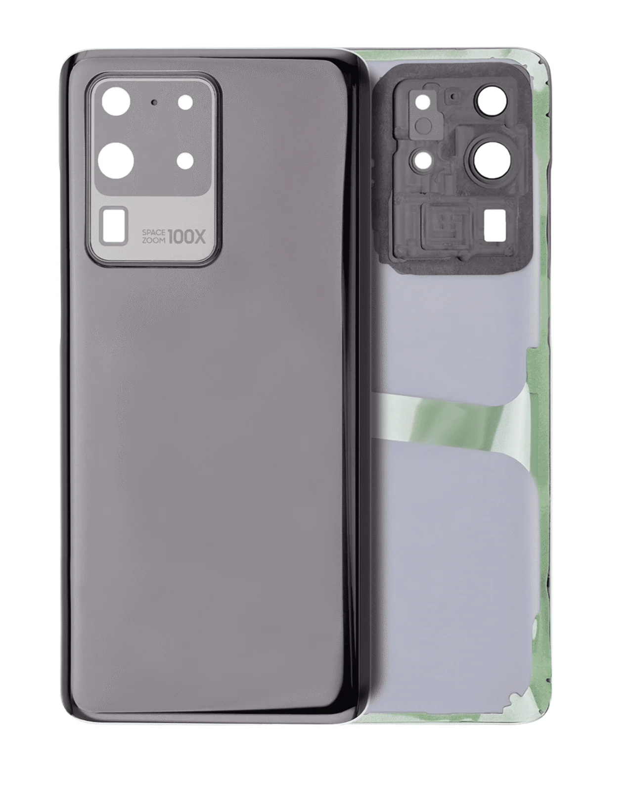 Back Cover Glass With Camera Lens For Samsung Galaxy S20 Ultra 5G (No Logo) (Aftermarket Plus) (Cosmic Black) - Image 10