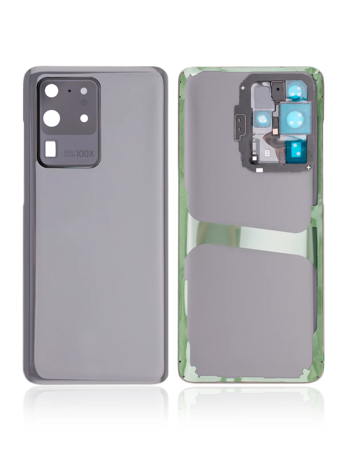 Back Cover Glass With Camera Lens For Samsung Galaxy S20 Ultra 5G (No Logo) (Aftermarket Plus) (Cosmic Gray) - Image 7