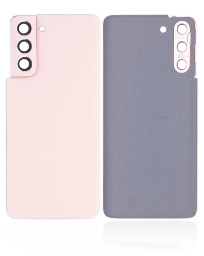Back Cover Glass With Camera Lens For Samsung Galaxy S21 5G (No Logo) (Aftermarket Plus) (Phantom Pink)
