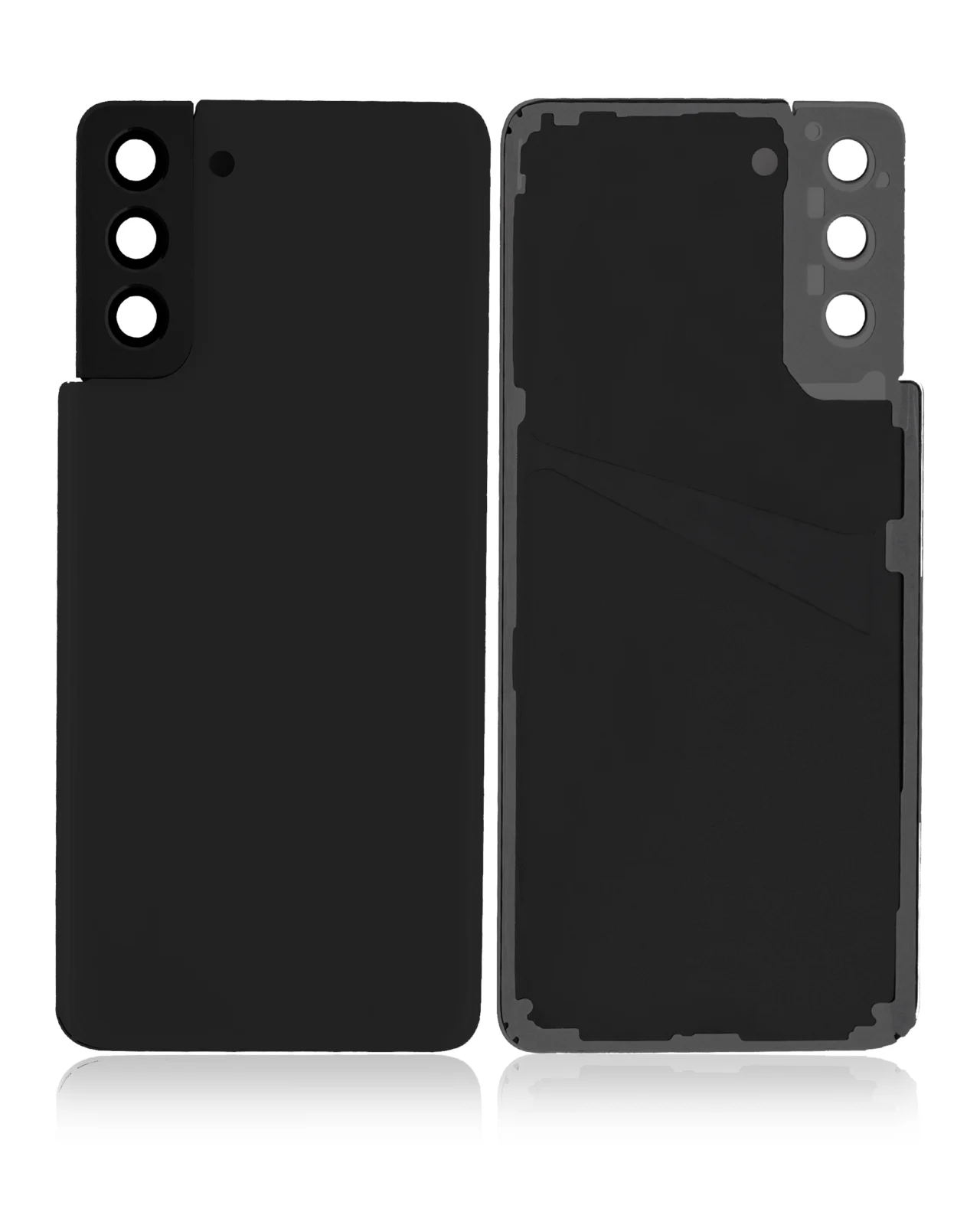 Back Cover Glass With Camera Lens For Samsung Galaxy S21 Plus (No Logo) (Aftermarket Plus) (Phantom Black) - Image 7