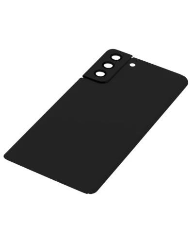 Back Cover Glass With Camera Lens For Samsung Galaxy S21 Plus (No Logo) (Aftermarket Plus) (Phantom Black)