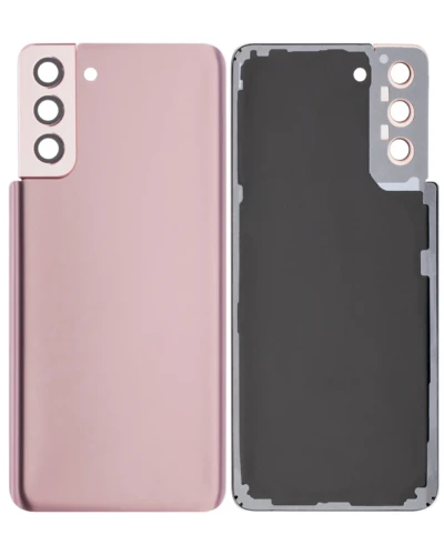 Back Cover Glass With Camera Lens For Samsung Galaxy S21 Plus (No Logo) (Aftermarket Plus) (Phantom Gold)