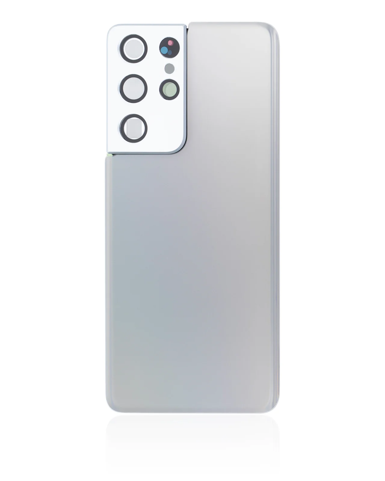 Back Cover Glass With Camera Lens For Samsung Galaxy S21 Ultra (No Logo) (Aftermarket Plus) (Phantom Silver) - Image 2