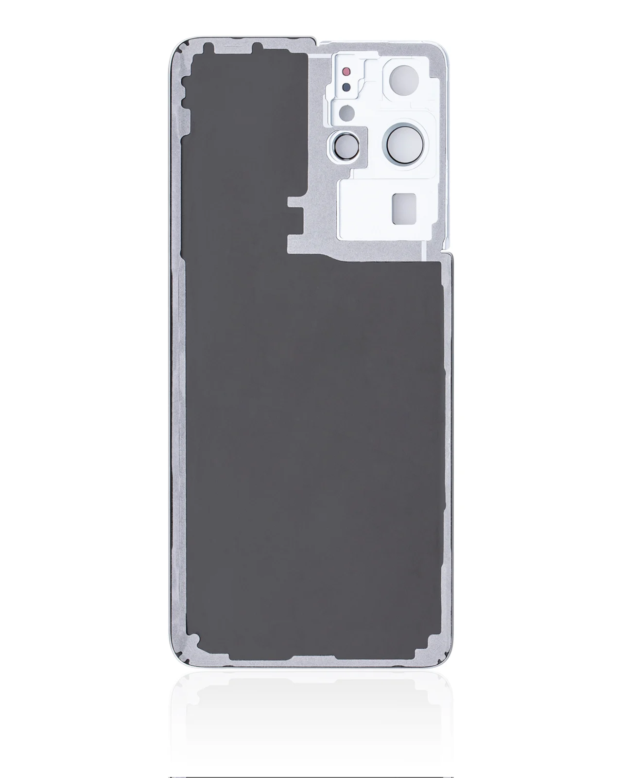 Back Cover Glass With Camera Lens For Samsung Galaxy S21 Ultra (No Logo) (Aftermarket Plus) (Phantom Silver) - Image 3