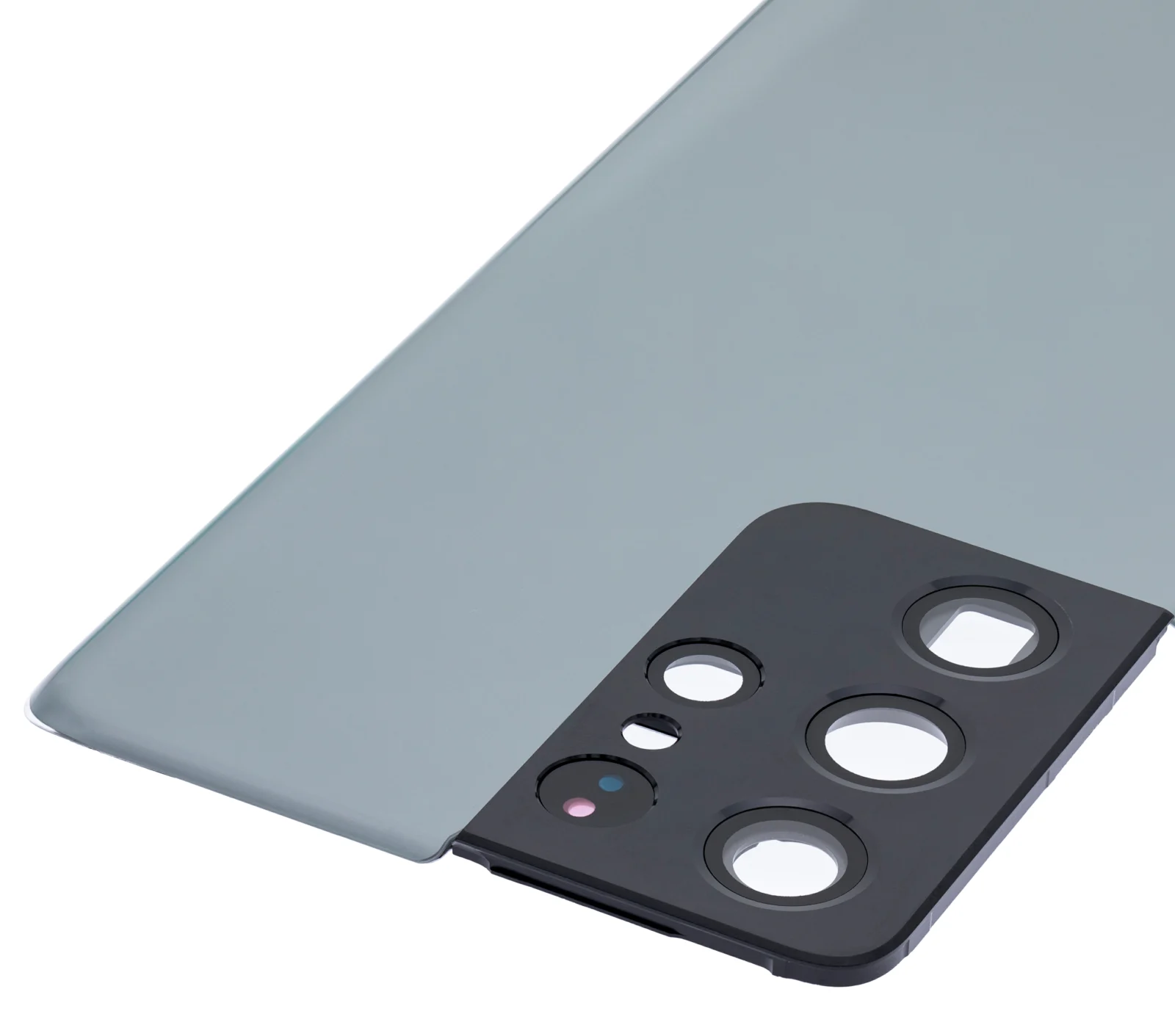 Back Cover Glass With Camera Lens For Samsung Galaxy S21 Ultra (No Logo) (Aftermarket Plus) (Phantom Titanium) - Image 6