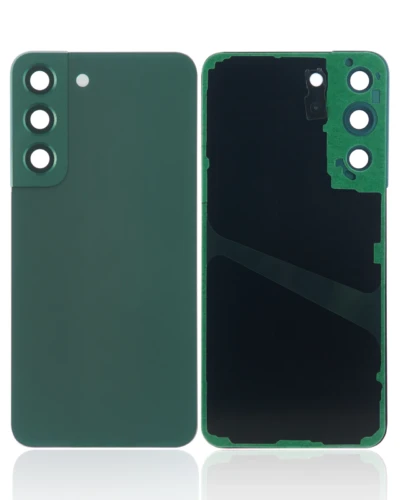 Back Cover Glass With Camera Lens For Samsung Galaxy S22 5G (No Logo) (Aftermarket Plus) (Green)