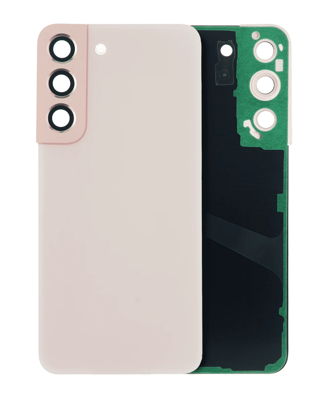 Back Cover Glass With Camera Lens For Samsung Galaxy S22 5G (No Logo) (Aftermarket Plus) (Pink Gold) - Image 6