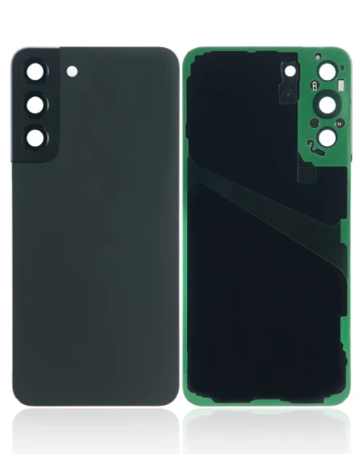 Back Cover Glass With Camera Lens For Samsung Galaxy S22 Plus 5G (No Logo) (Aftermarket Plus) (Phantom Black)