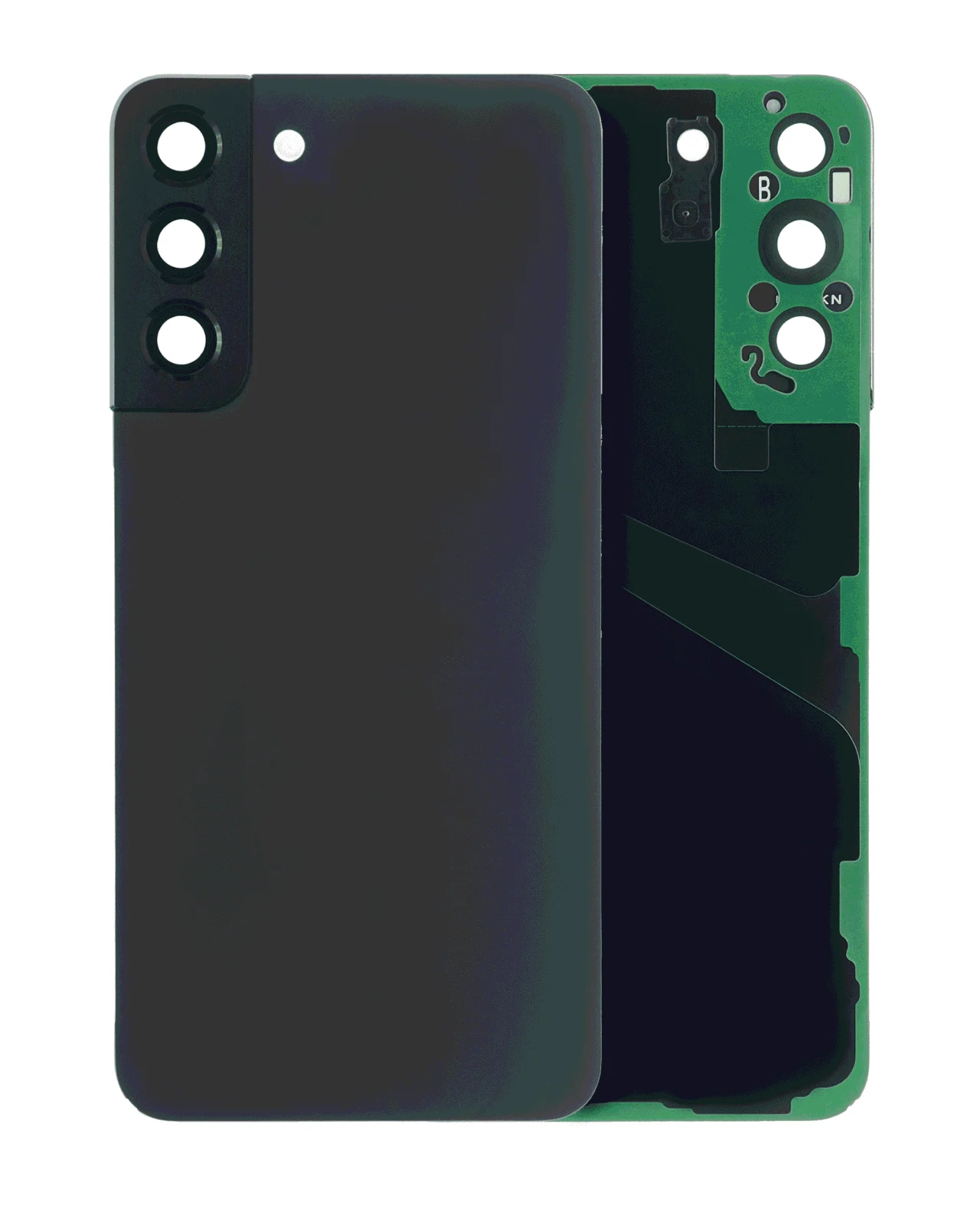Back Cover Glass With Camera Lens For Samsung Galaxy S22 Plus 5G (No Logo) (Aftermarket Plus) (Phantom Black) - Image 6