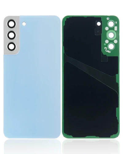 Back Cover Glass With Camera Lens For Samsung Galaxy S22 Plus 5G (No Logo) (Aftermarket Plus) (Sky Blue)