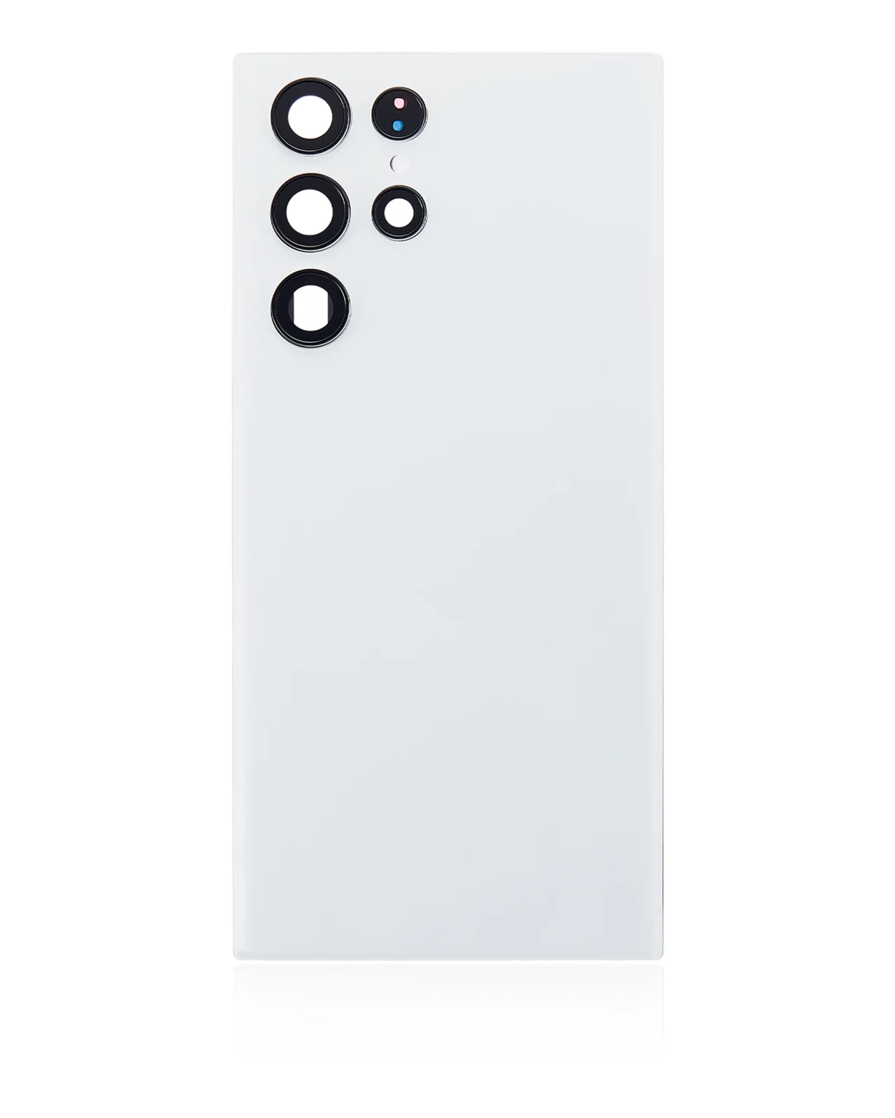 Back Cover Glass With Camera Lens For Samsung Galaxy S22 Ultra 5G (No Logo) (Aftermarket Plus) (White) - Image 2