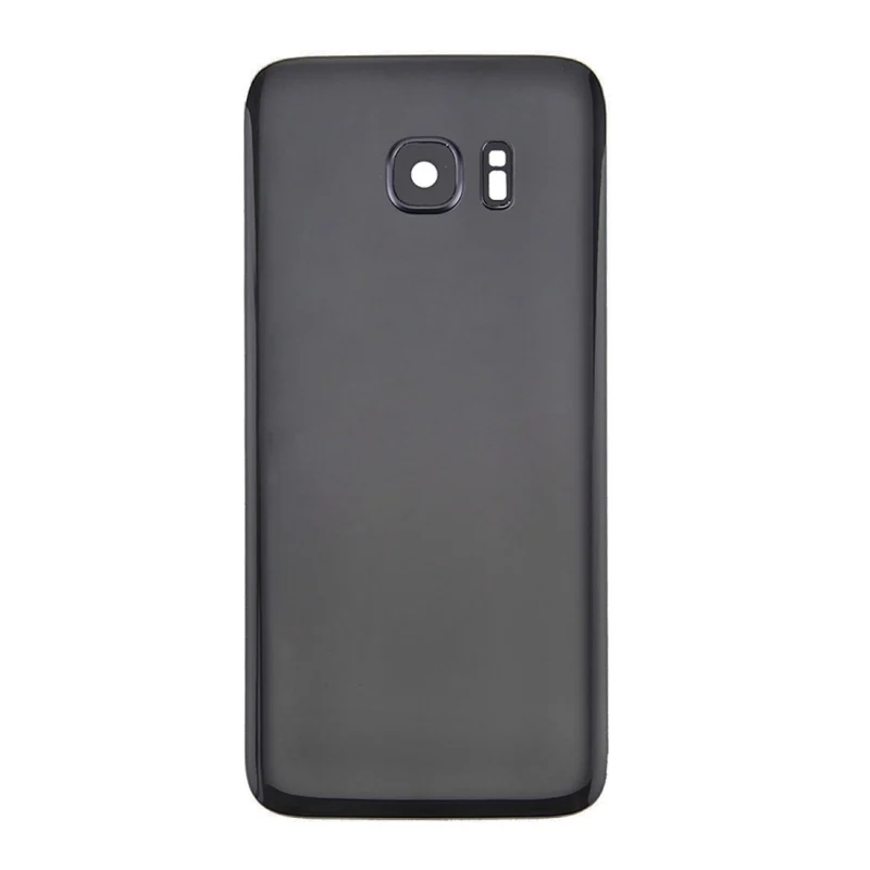 Back Cover Glass With Camera Lens For Samsung Galaxy S7 Edge (No Logo) (Aftermarket Plus) (Black) - Image 4