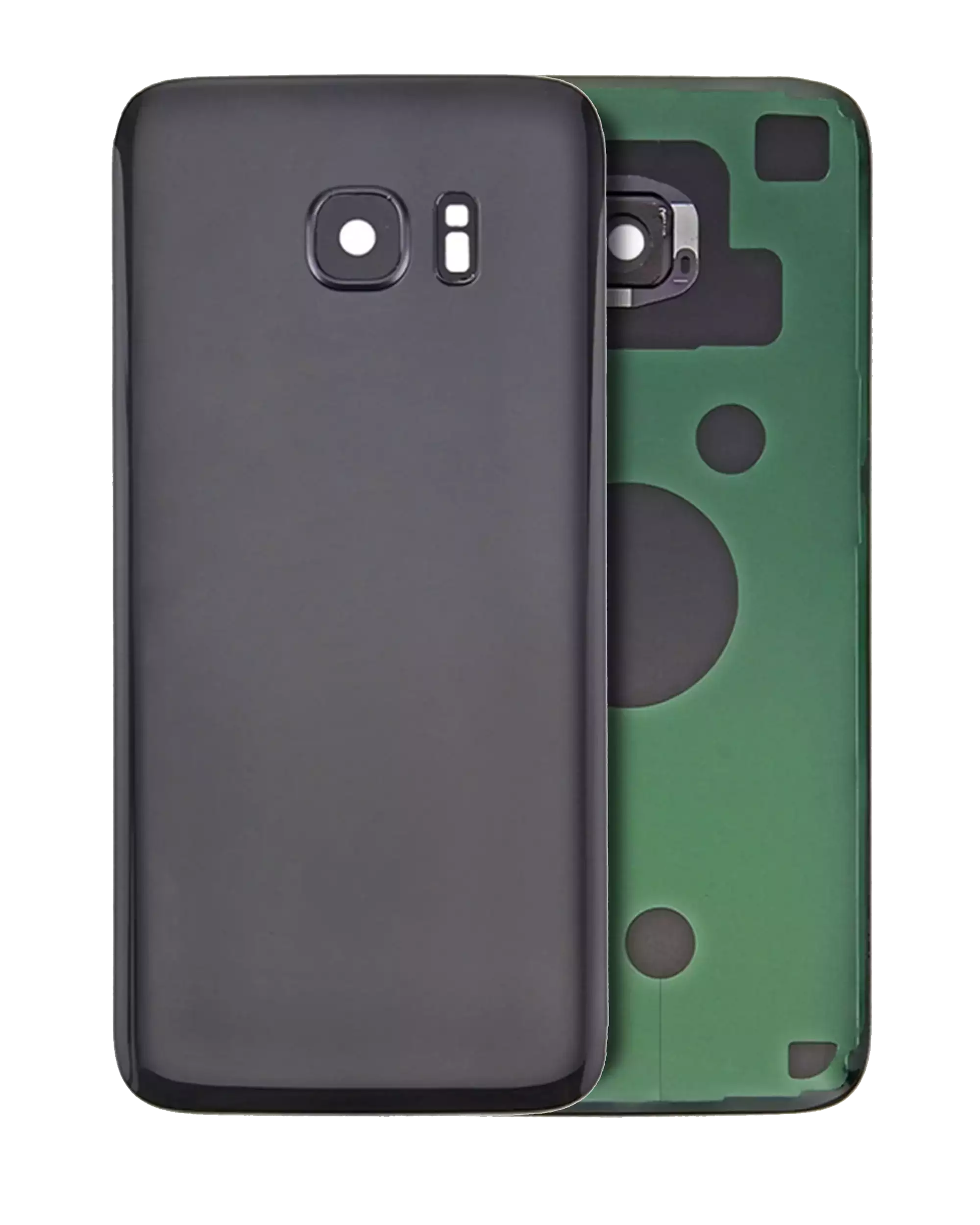 Back Cover Glass With Camera Lens For Samsung Galaxy S7 Edge (No Logo) (Aftermarket Plus) (Black) - Image 6