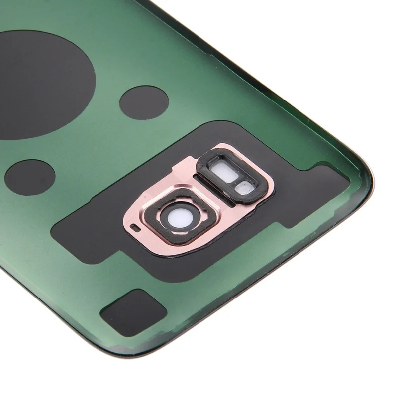Back Cover Glass With Camera Lens For Samsung Galaxy S7 Edge (No Logo) (Aftermarket Plus) (Rose Pink) - Image 3