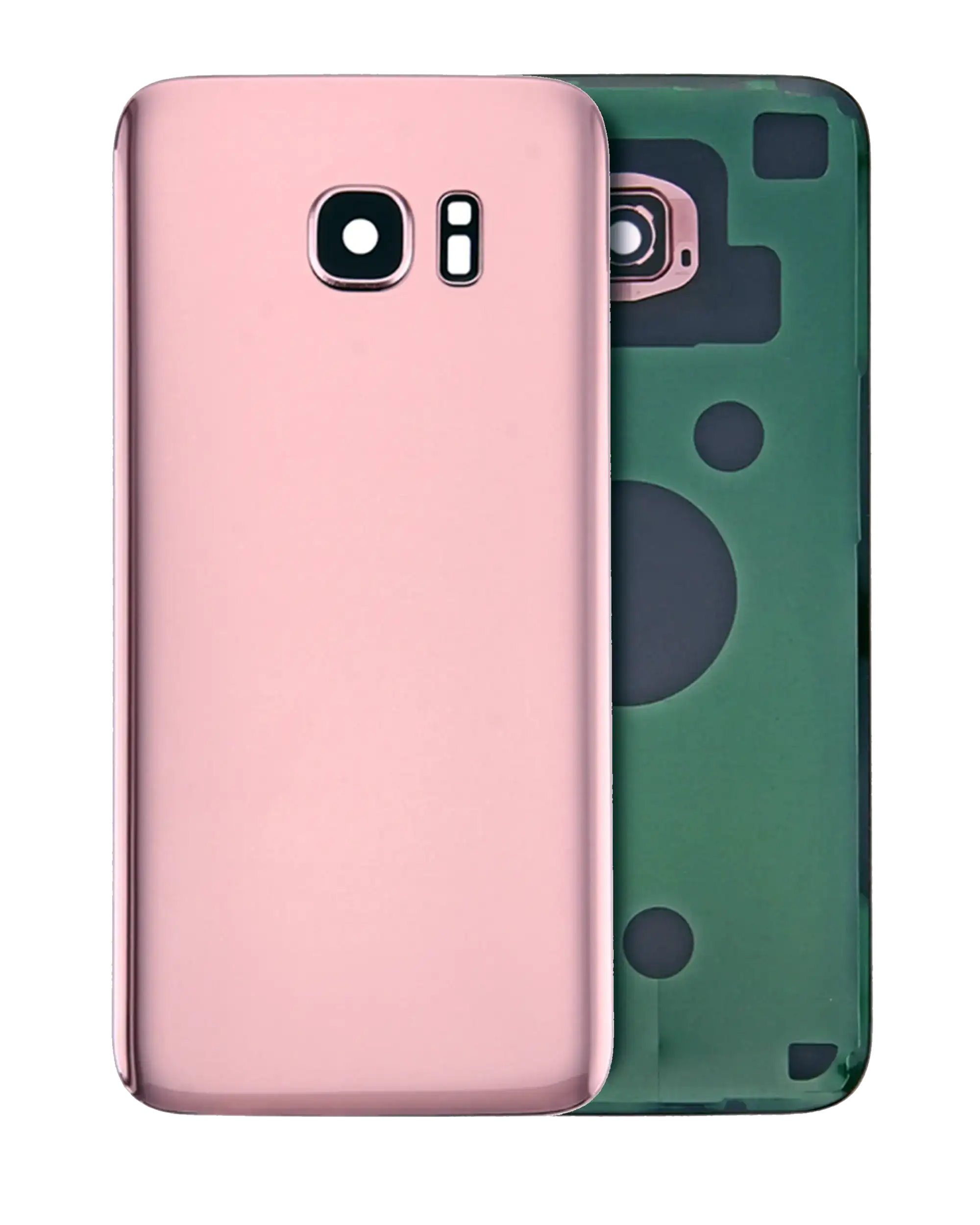 Back Cover Glass With Camera Lens For Samsung Galaxy S7 Edge (No Logo) (Aftermarket Plus) (Rose Pink) - Image 6