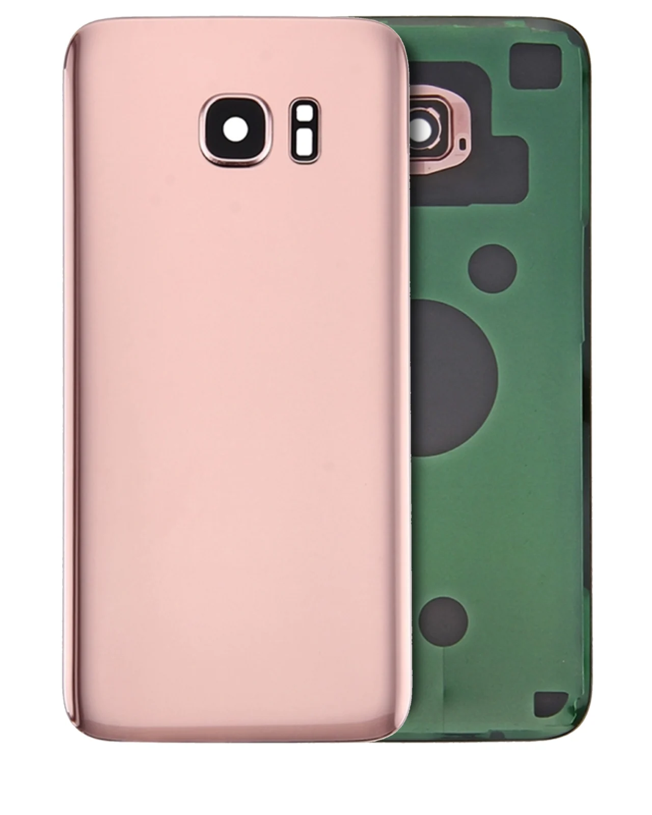 Back Cover Glass With Camera Lens For Samsung Galaxy S7 Edge (Service Pack) (Rose Pink) - Image 2