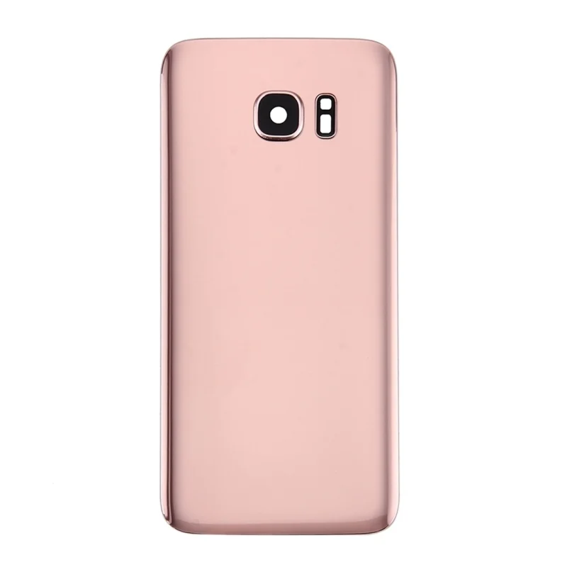 Back Cover Glass With Camera Lens For Samsung Galaxy S7 Edge (Service Pack) (Rose Pink) - Image 4