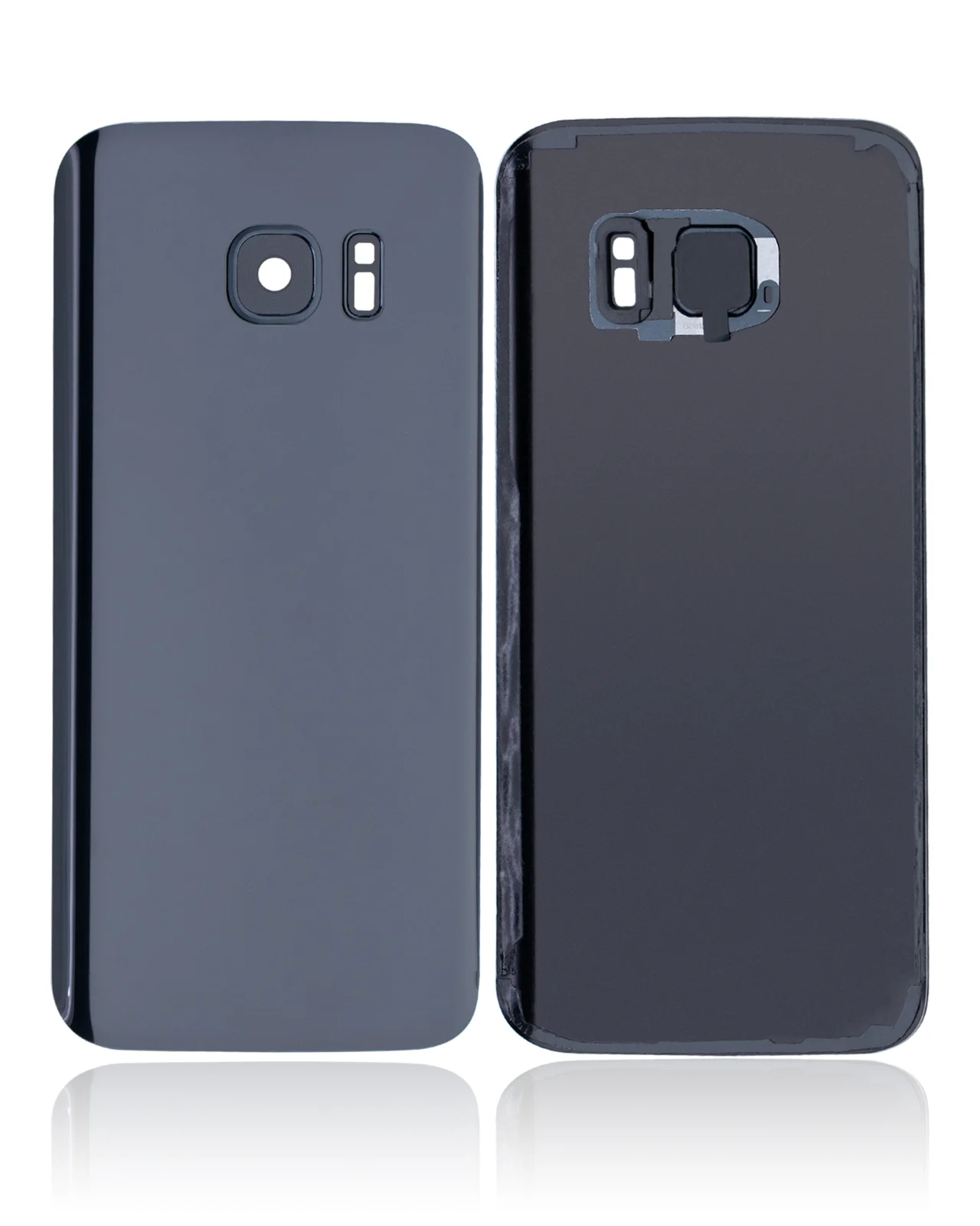 Back Cover Glass With Camera Lens For Samsung Galaxy S7 (Service Pack) (Black Onyx)