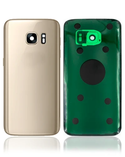 Back Cover Glass With Camera Lens For Samsung Galaxy S7 (Service Pack) (Gold Platinum)