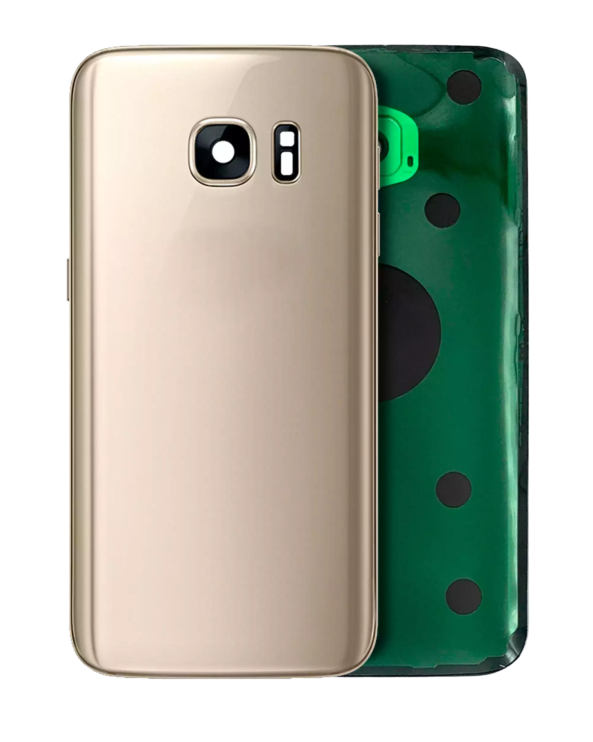Back Cover Glass With Camera Lens For Samsung Galaxy S7 (Service Pack) (Gold Platinum) - Image 2