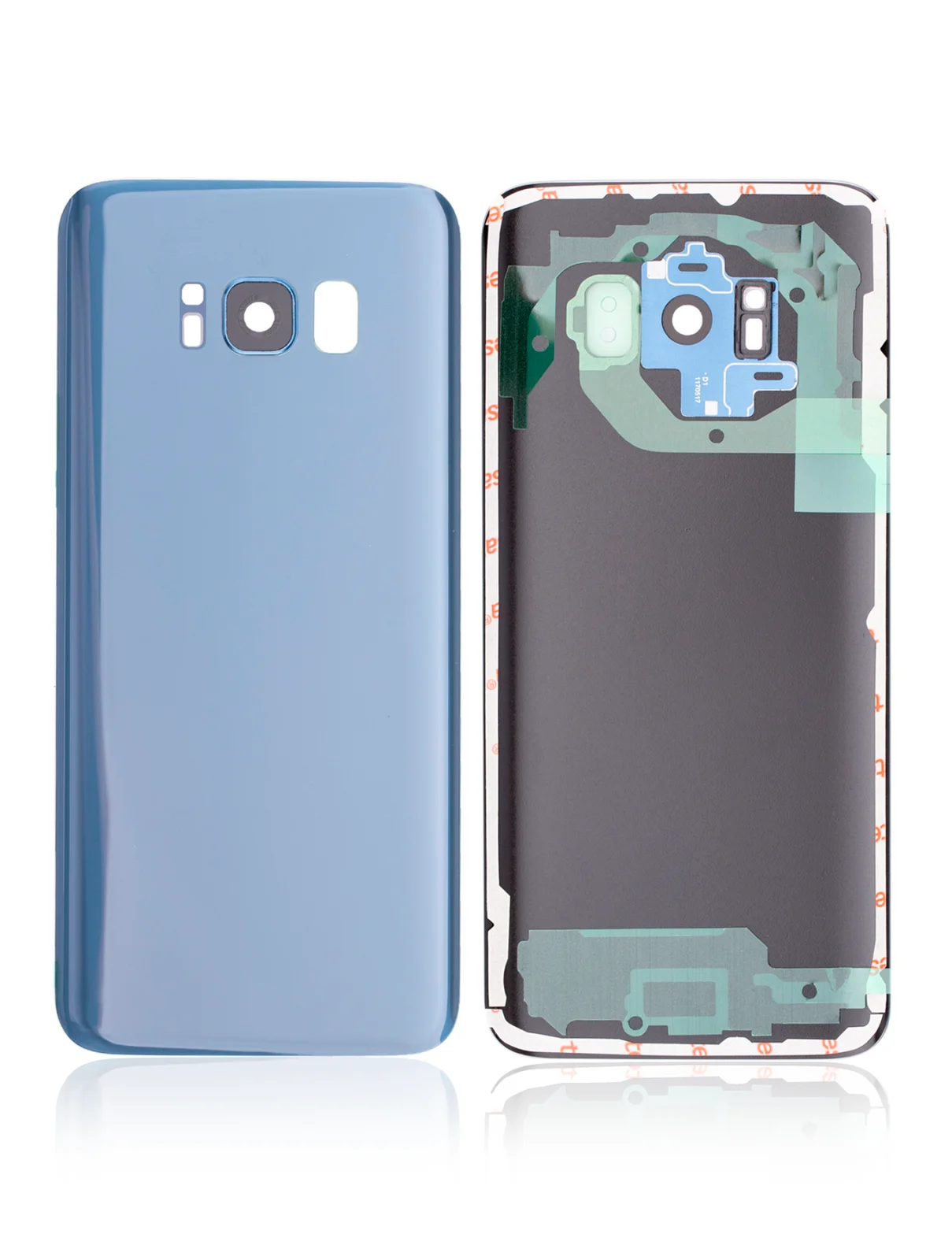 Back Cover Glass With Camera Lens For Samsung Galaxy S8 (No Logo) (Aftermarket Plus) (Coral Blue) - Image 9