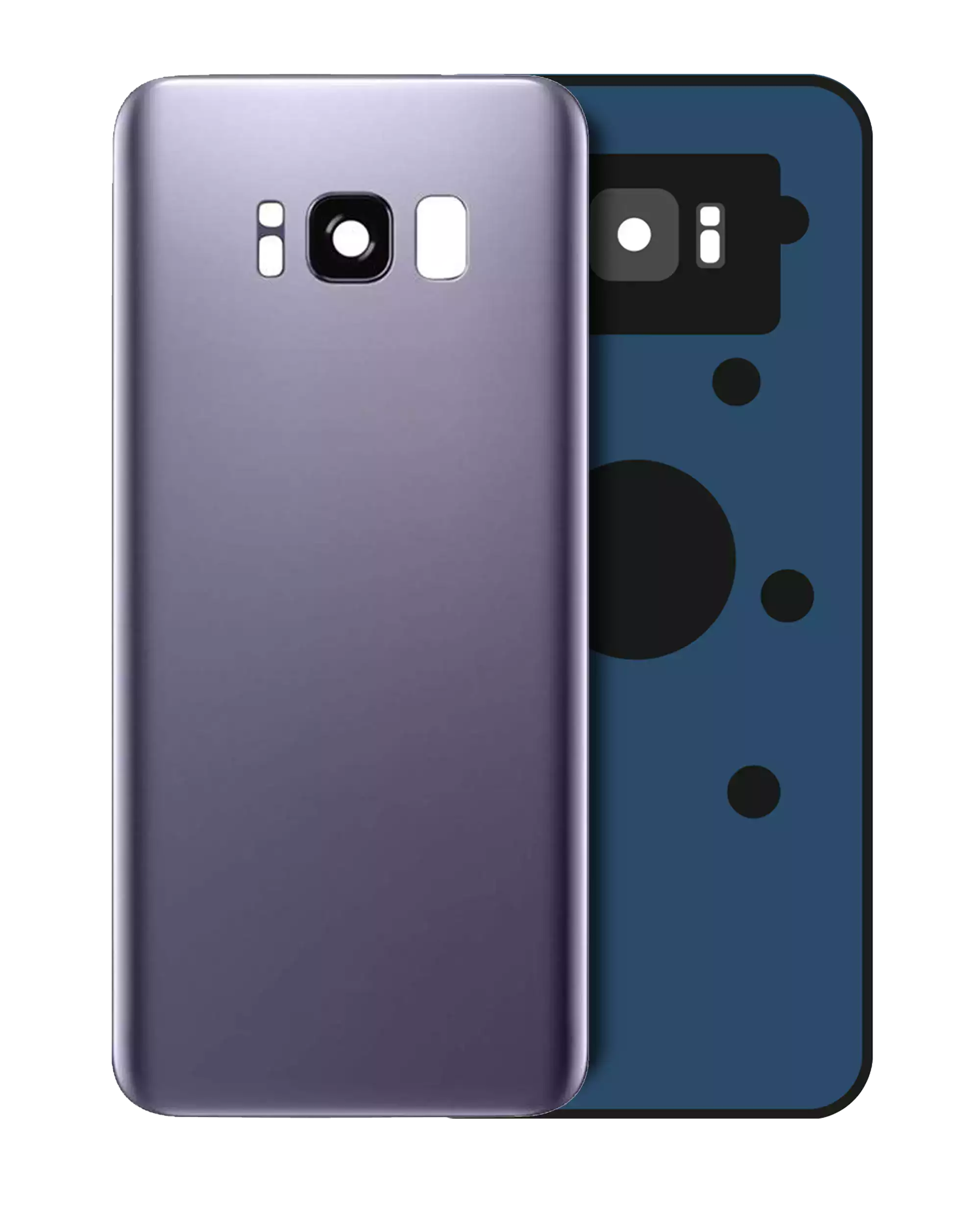 Back Cover Glass With Camera Lens For Samsung Galaxy S8 (No Logo) (Aftermarket Plus) (Orchid Gray)