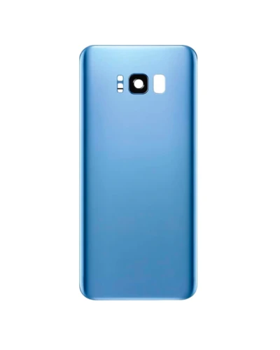 Back Cover Glass With Camera Lens For Samsung Galaxy S8 Plus (No Logo) (Aftermarket Plus) (Coral Blue)