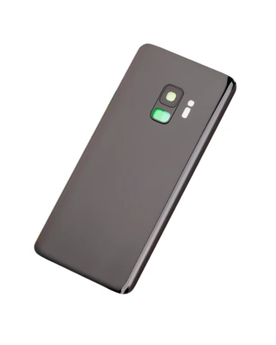 Back Cover Glass With Camera Lens For Samsung Galaxy S9 (No Logo) (Aftermarket Plus) (Midnight Black)