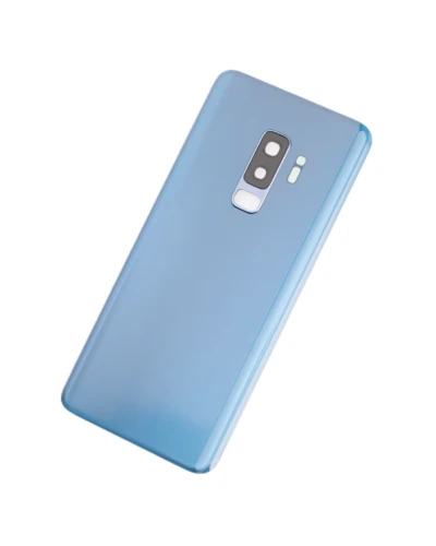 Back Cover Glass With Camera Lens For Samsung Galaxy S9 Plus (No Logo) (Aftermarket Plus) (Coral Blue)