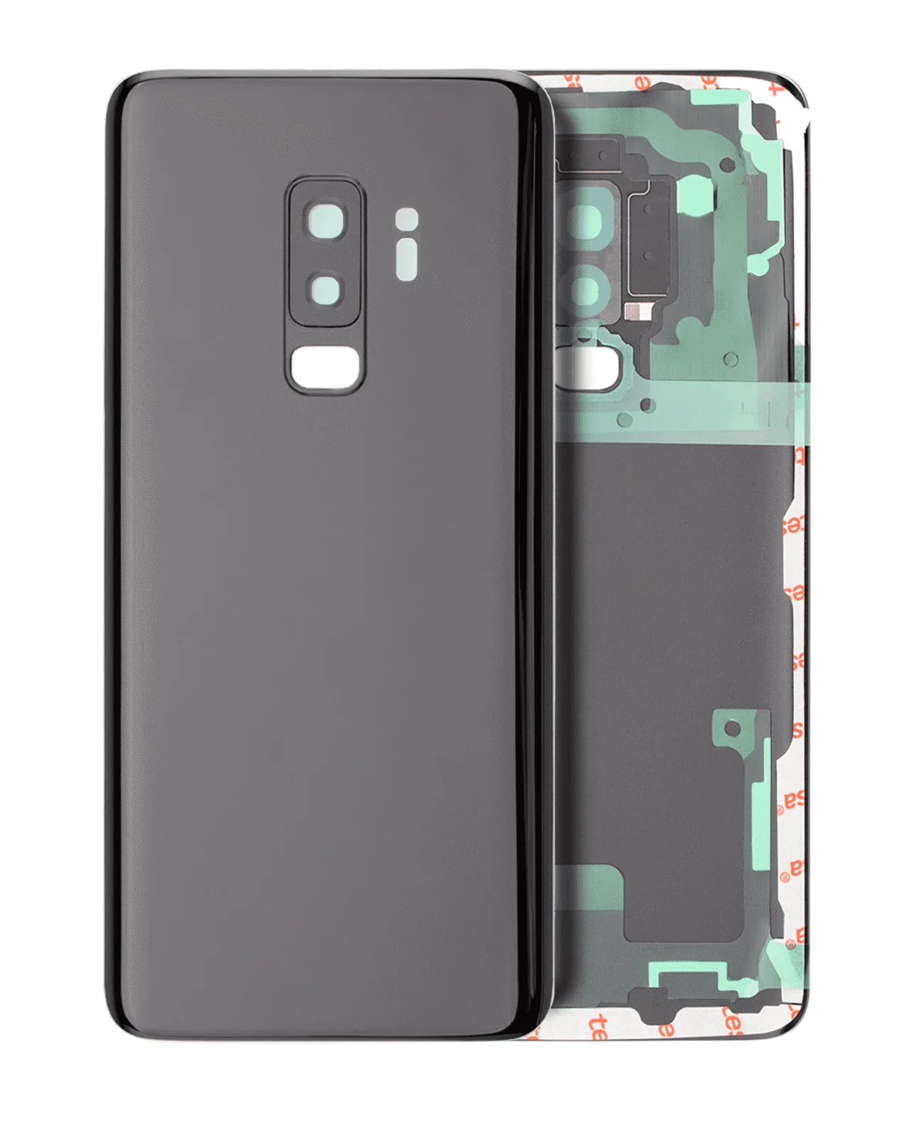 Back Cover Glass With Camera Lens For Samsung Galaxy S9 Plus (No Logo) (Aftermarket Plus) (Midnight Black) - Image 7