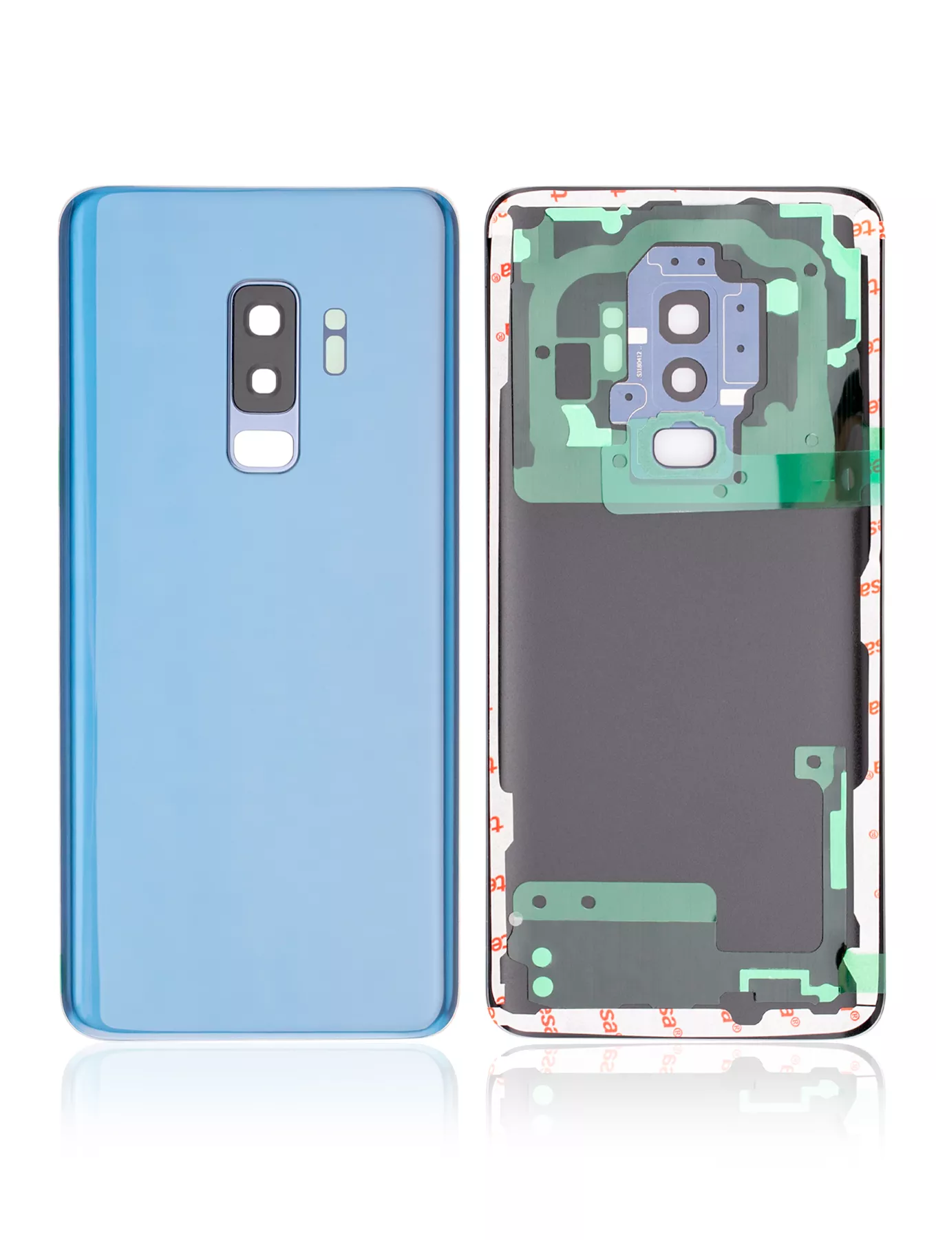 Back Cover Glass With Camera Lens For Samsung Galaxy S9 Plus (Service Pack) (Coral Blue) - Image 4