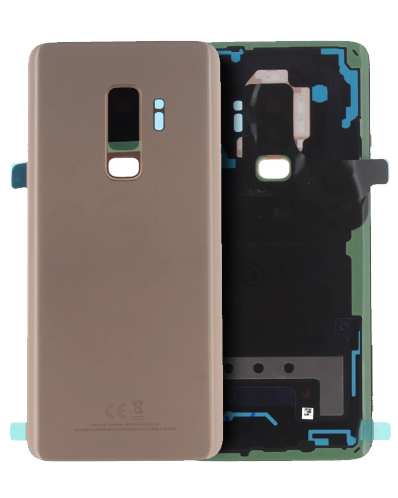 Back Cover Glass With Camera Lens For Samsung Galaxy S9 Plus (Service Pack) (Sunrise Gold) - Image 4