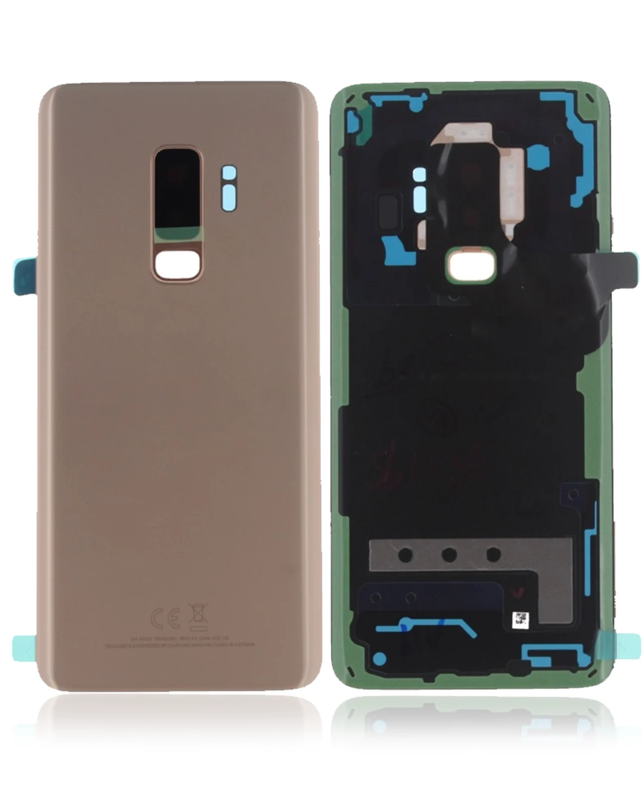 Back Cover Glass With Camera Lens For Samsung Galaxy S9 Plus (Service Pack) (Sunrise Gold) - Image 3