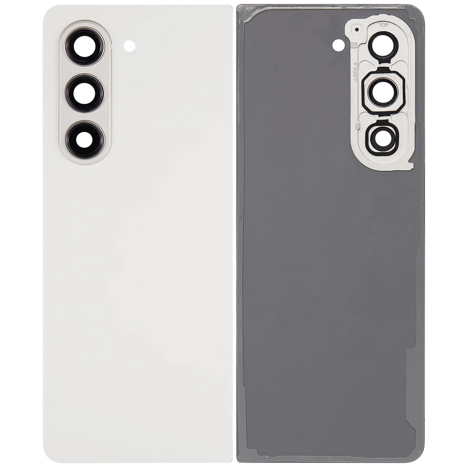 Back Cover Glass With Camera Lens For Samsung Galaxy Z Fold 5 5G (Cream)