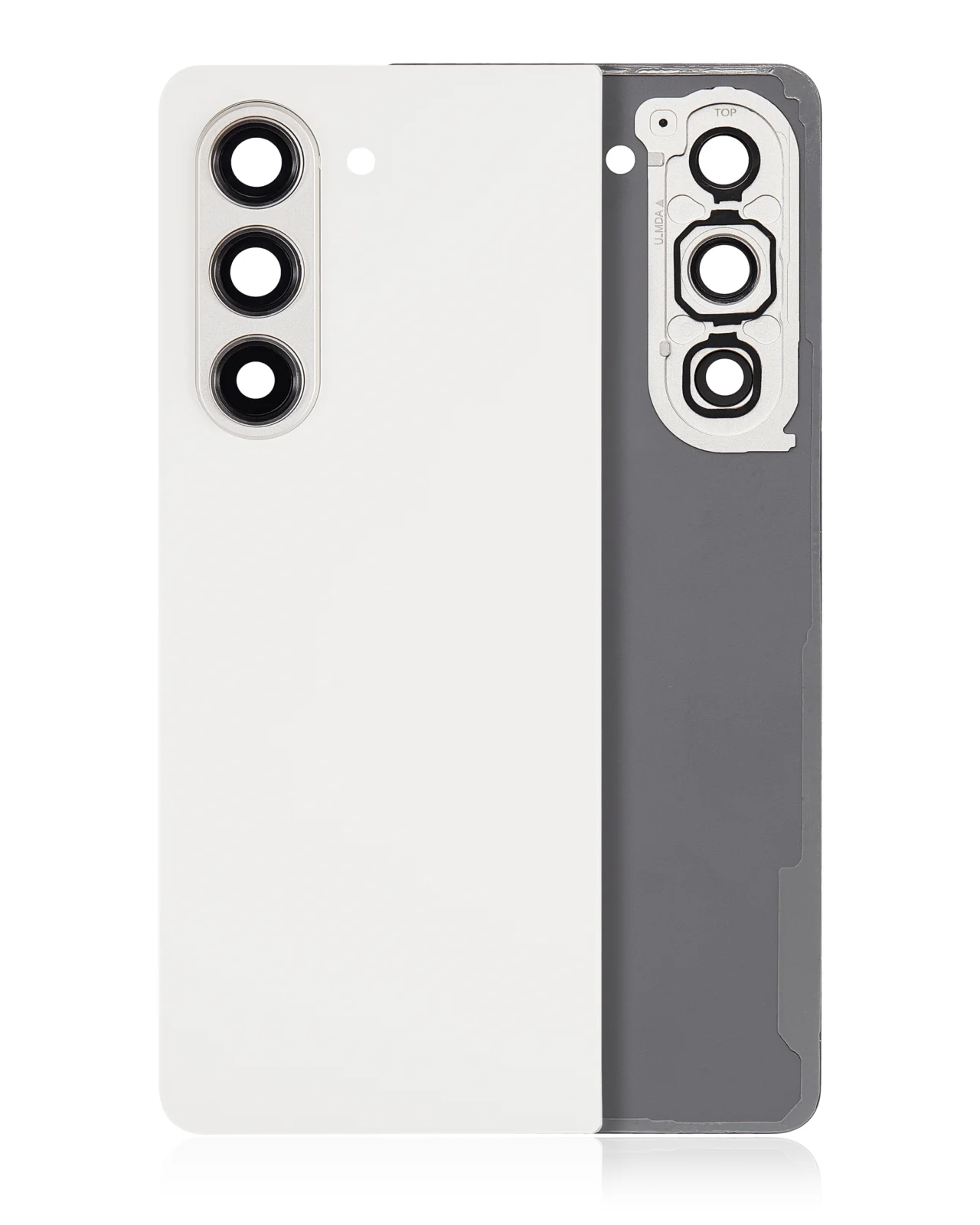 Back Cover Glass With Camera Lens For Samsung Galaxy Z Fold 5 5G (Cream) - Image 6