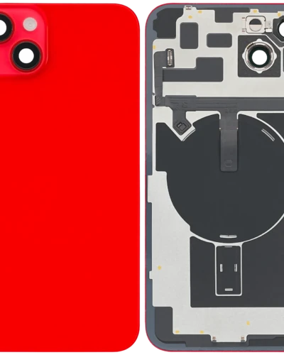 Back Glass w/ MagSafe Magnet For iPhone 14 Plus (Used OEM Pull: Grade A) (Red)
