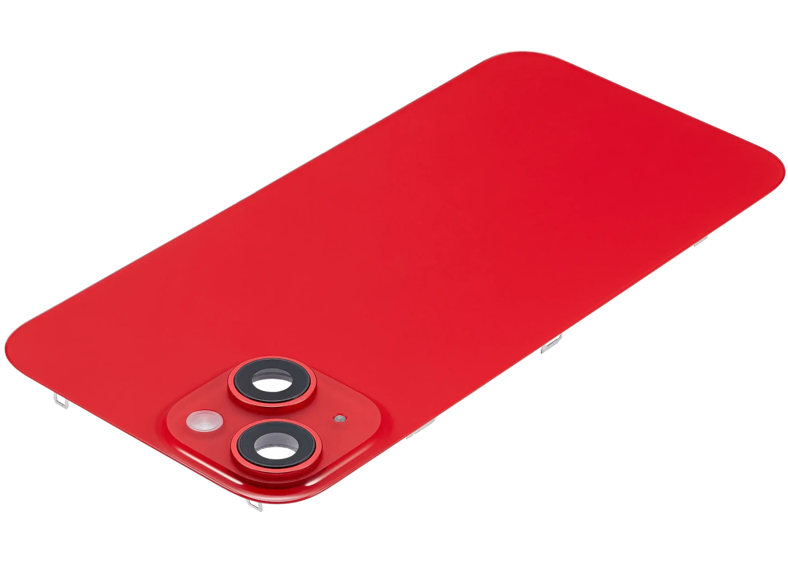 Back Glass w/ MagSafe Magnet & NFC & Flashlight Flex For iPhone 14 (Aftermarket) (No Logo) (Red) - Image 5
