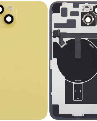 Back Glass w/ MagSafe Magnet & NFC & Flashlight Flex For iPhone 14 Plus (Used OEM Pull: Grade A) (Yellow)