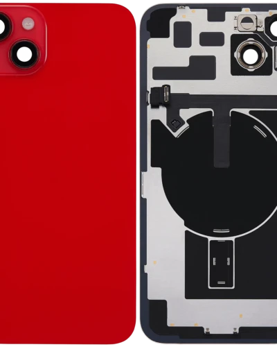 Back Glass w/ MagSafe Magnet & NFC & Flashlight Flex For iPhone 14 Plus (Used OEM Pull: Grade B) (Red)