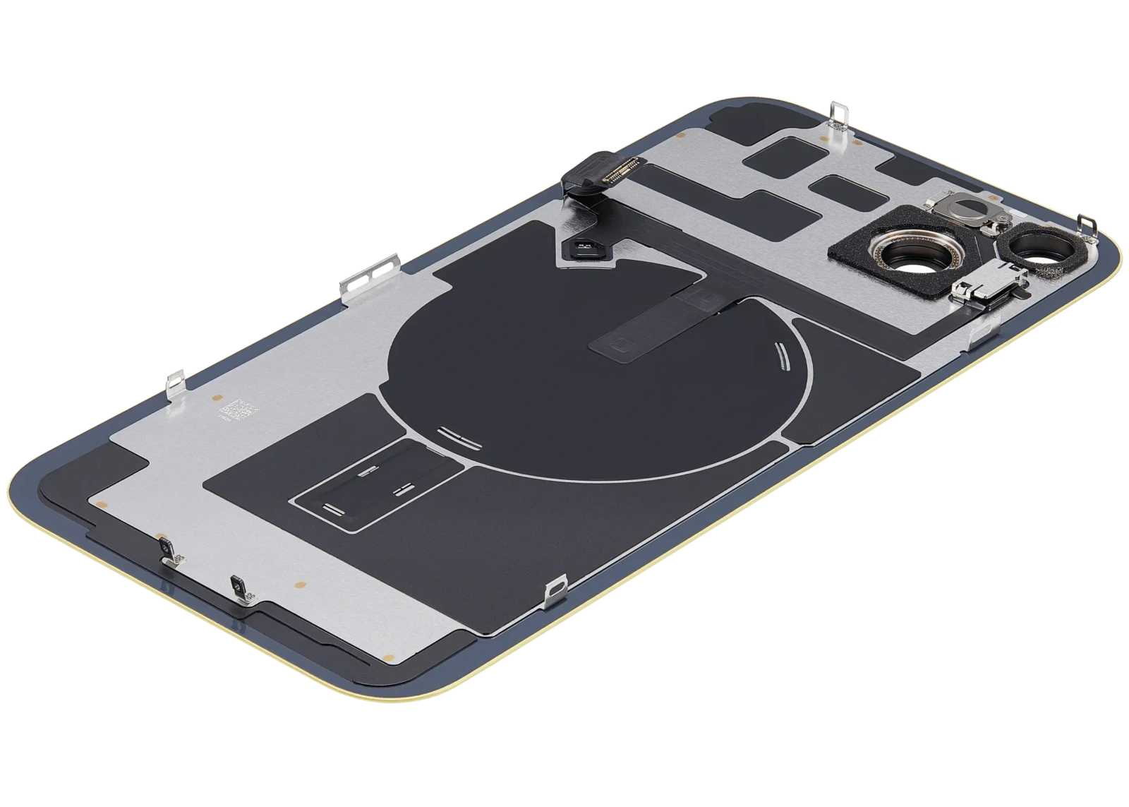 Back Glass w/ MagSafe Magnet & NFC & Flashlight Flex For iPhone 14 Plus (Used OEM Pull: Grade B) (Yellow) - Image 6