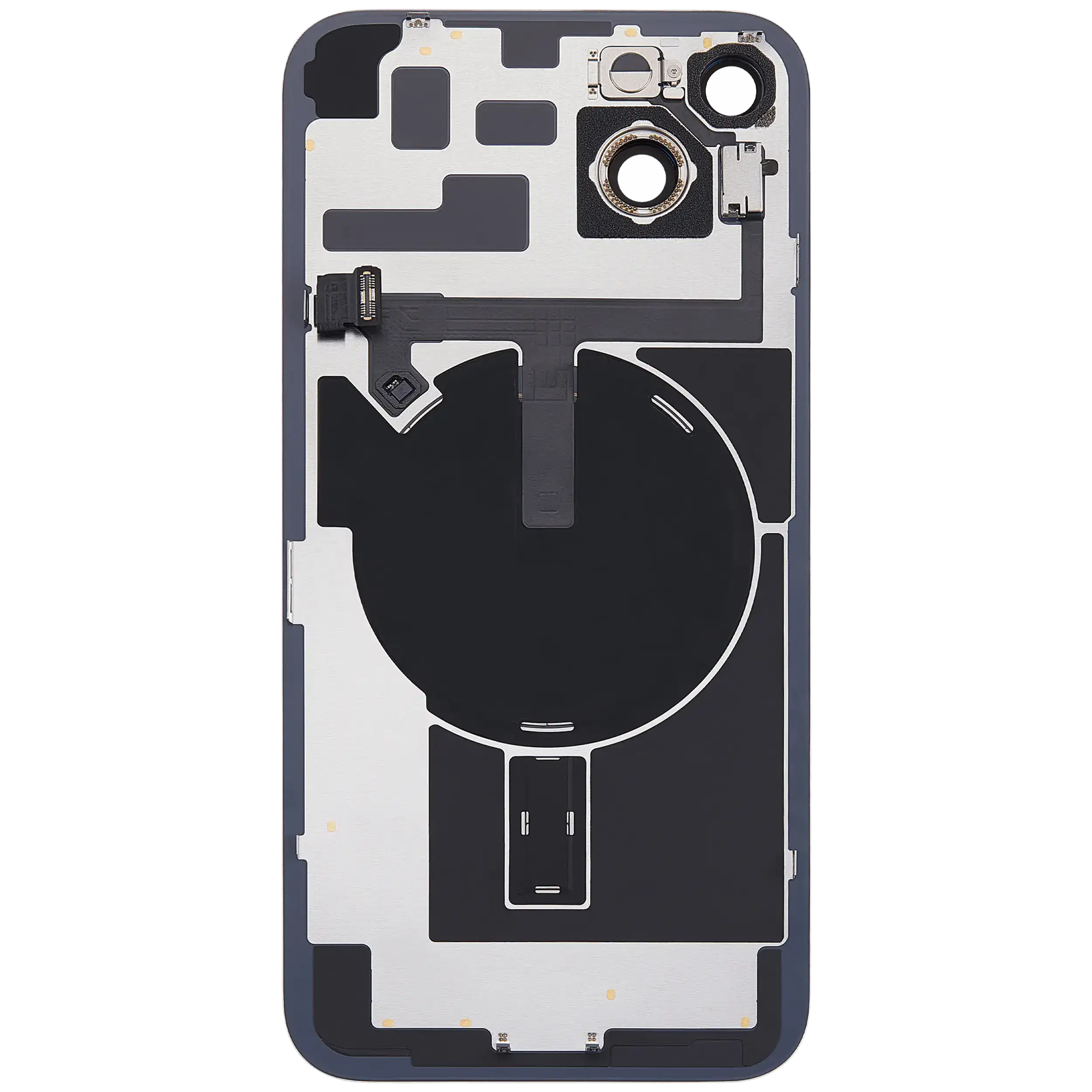Back Glass w/ MagSafe Magnet & NFC & Flashlight Flex For iPhone 14 Plus (Used OEM Pull: Grade C) (Purple) - Image 4