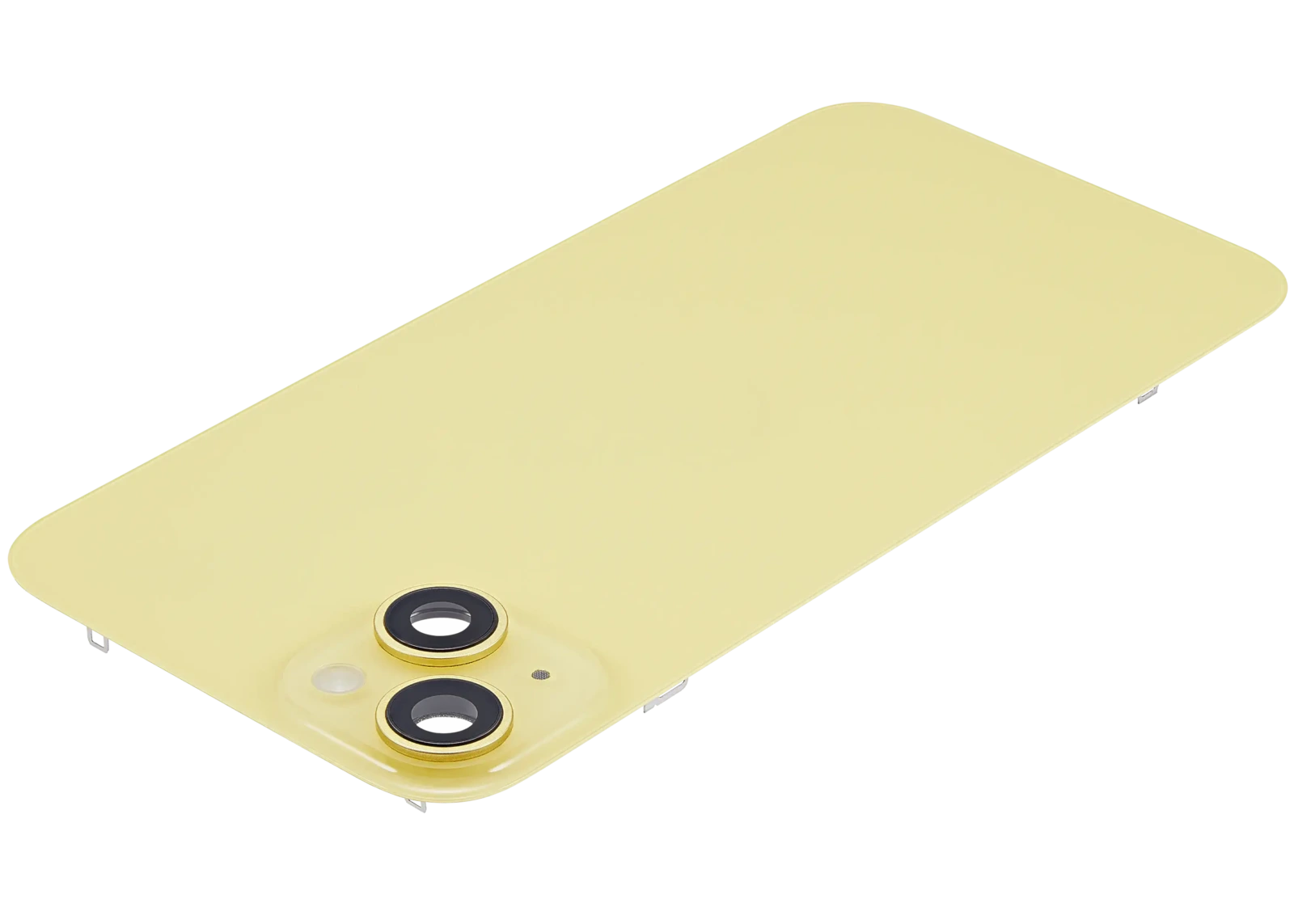 Back Glass w/ MagSafe Magnet & NFC & Flashlight Flex For iPhone 14 Plus (Used OEM Pull: Grade C) (Yellow) - Image 5