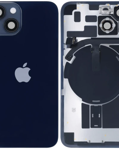 Back Glass w/ MagSafe Magnet & NFC & Flashlight Flex For iPhone 14 (Service Pack) (Midnight)