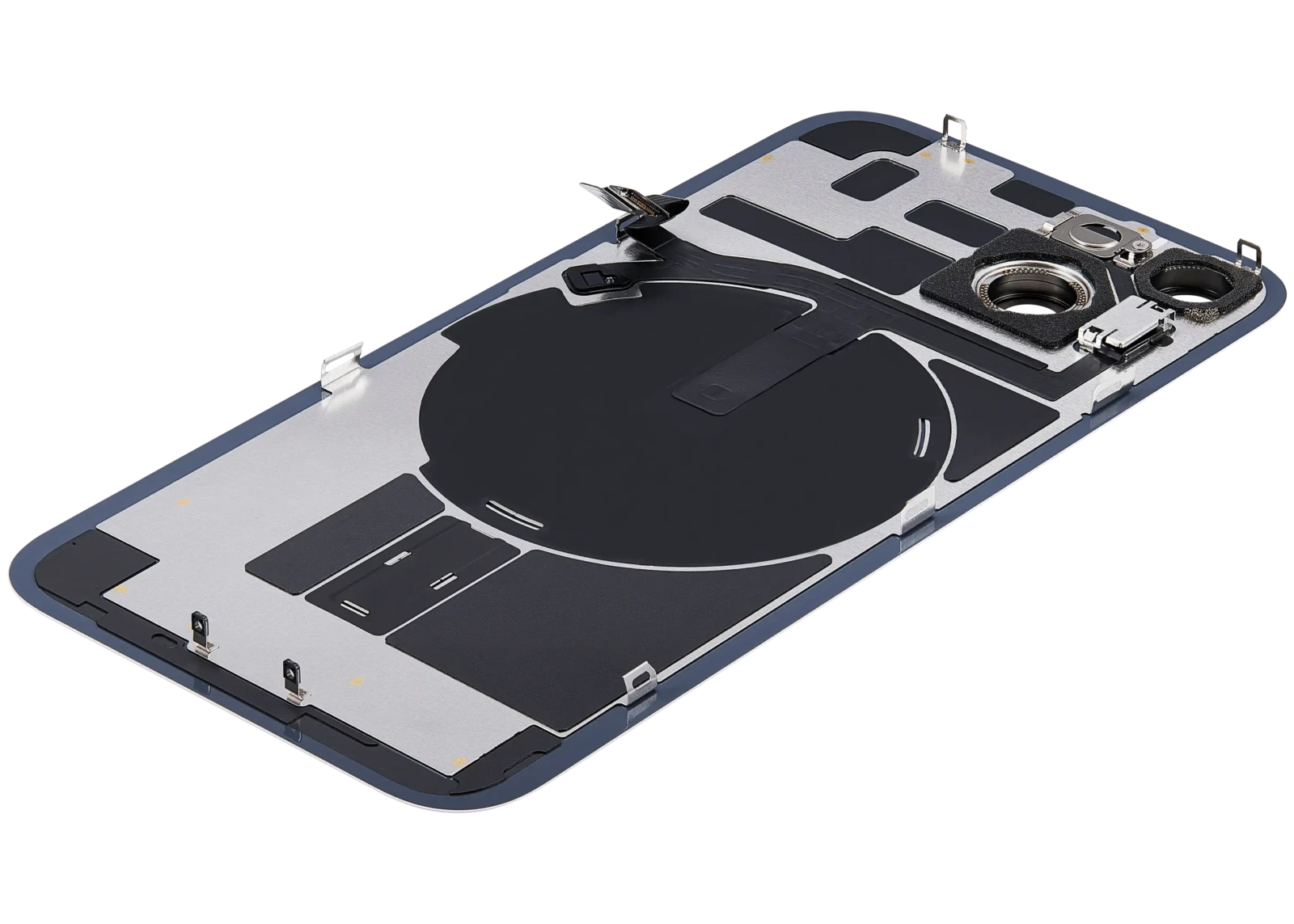 Back Glass w/ MagSafe Magnet & NFC & Flashlight Flex For iPhone 14 (Used OEM Pull: Grade A) (Purple) - Image 6