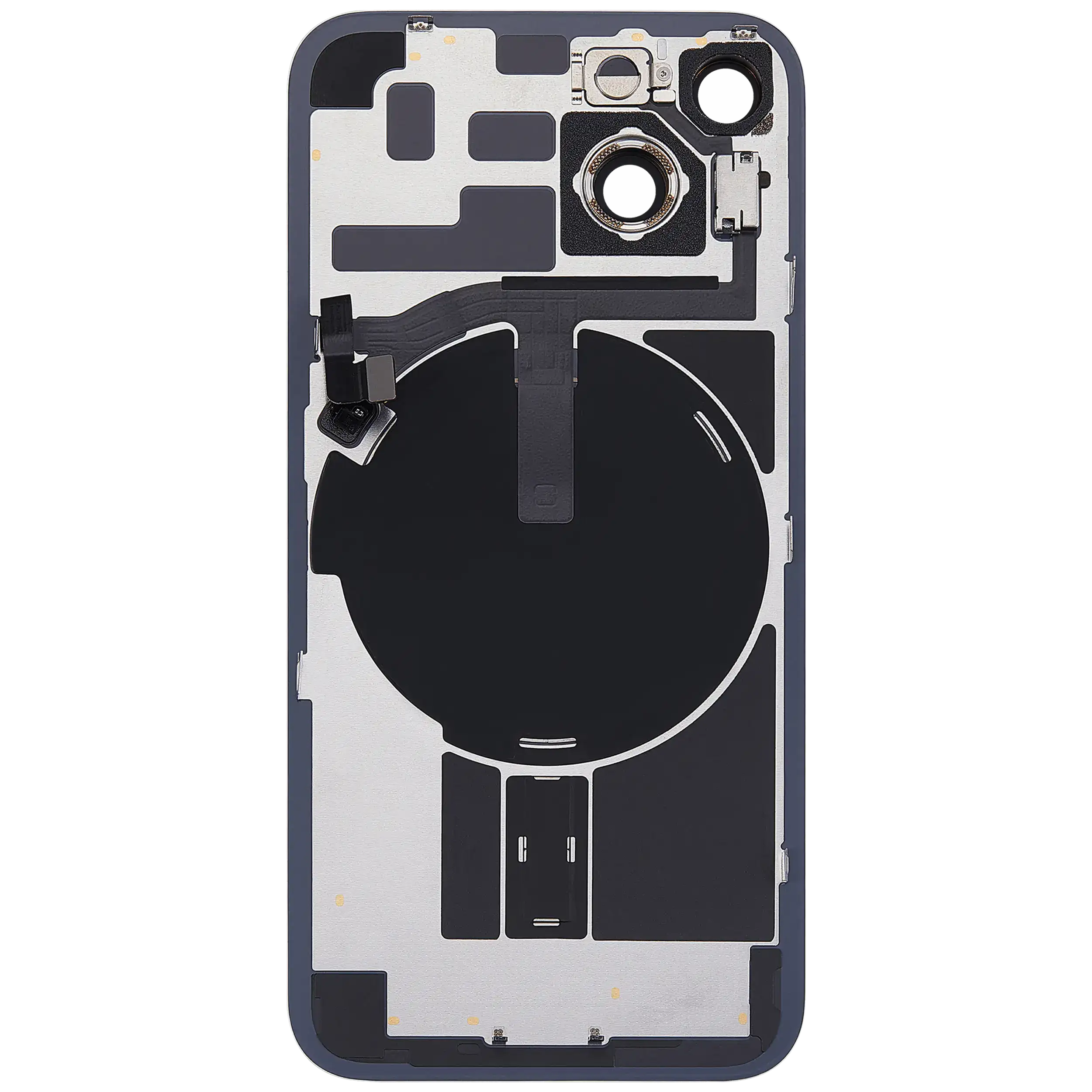 Back Glass w/ MagSafe Magnet & NFC & Flashlight Flex For iPhone 14 (Used OEM Pull: Grade A) (Starlight) - Image 4