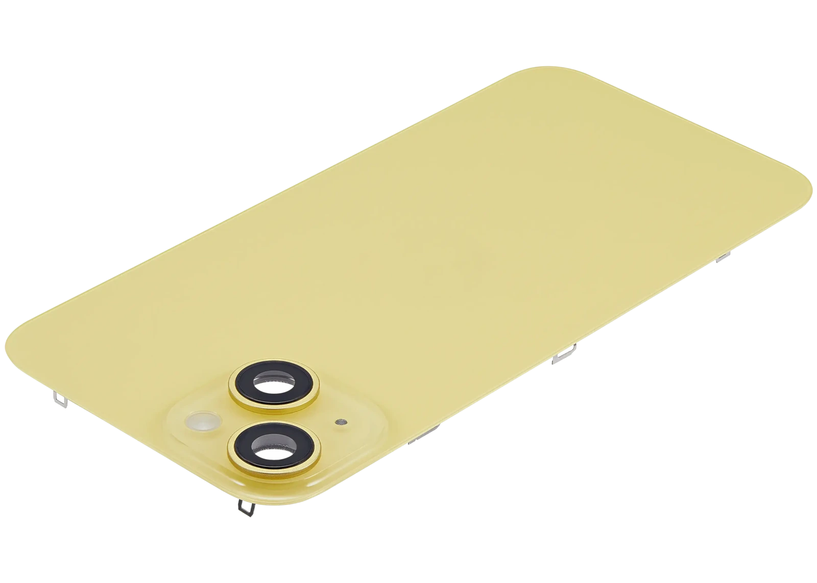 Back Glass w/ MagSafe Magnet & NFC & Flashlight Flex For iPhone 14 (Used OEM Pull: Grade A) (Yellow) - Image 5