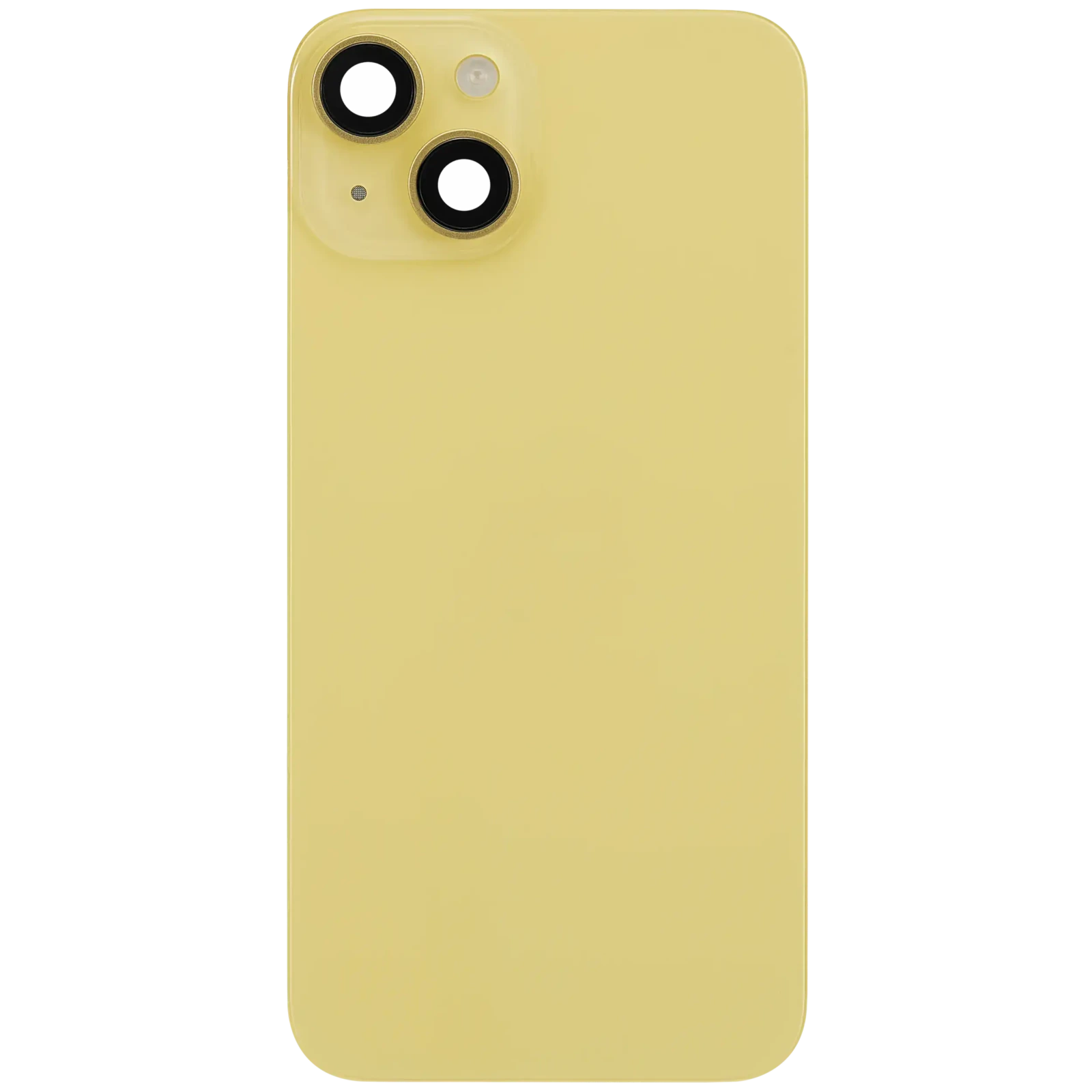 Back Glass w/ MagSafe Magnet & NFC & Flashlight Flex For iPhone 14 (Used OEM Pull: Grade B) (Yellow) - Image 3